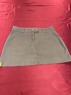Lole Olive Green Cotton Blend Mini Skirt Size 10